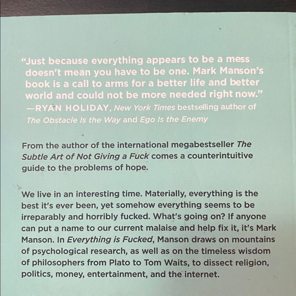 Mark Manson Paperback Set - Picture 3 of 3